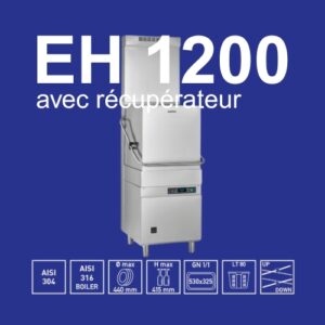 Lave-vaisselle professionnel_à capot_avec récupérateur d'énergie_EH 1200_Aristarco_Gastromachines SA