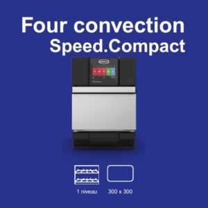 Le four à convection Speed.Compact 1 niveau (300 × 300) d’Unox est un four ultra-compact conçu pour offrir une cuisson rapide, homogène et parfaitement maîtrisée dans les petits espaces. Idéal pour les snacks, bars, kiosques, cafés, boulangeries de proximité et points de vente avec un volume réduit, il combine puissance et simplicité d’utilisation grâce à son interface tactile intuitive. Un appareil fiable et performant, disponible chez Gastromachines SA, spécialiste du matériel professionnel en Suisse.