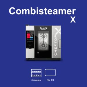 Le CombiSteamer X 6 niveaux GN 1/1 d’Unox est un four combiné haut de gamme conçu pour les chefs recherchant puissance, rapidité et précision absolue. Grâce à son interface digitale avancée et sa technologie de cuisson intelligente, il garantit une qualité constante, même en production intensive. Parfait pour les restaurants modernes, les laboratoires culinaires et les établissements qui exigent une maîtrise parfaite de la vapeur et de la chaleur. Disponible chez Gastromachines SA, expert suisse en solutions de cuisson professionnelles.
