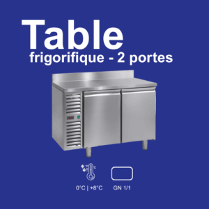 Table frigorifique autonome (avec compresseur). Côté de compresseur au choix à la commande. Compris dans la livraison 2 grilles GN 1/1 et glissières. Matériel professionnel et acier inoxidable. Garantie 2 ans sur site.
