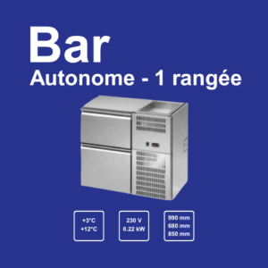 Bar autonome inox Artserf 1 rangée, distribué par Gastromachines SA, idéal pour les espaces restreints. Réfrigération fiable, accès rapide aux boissons et qualité professionnelle.
